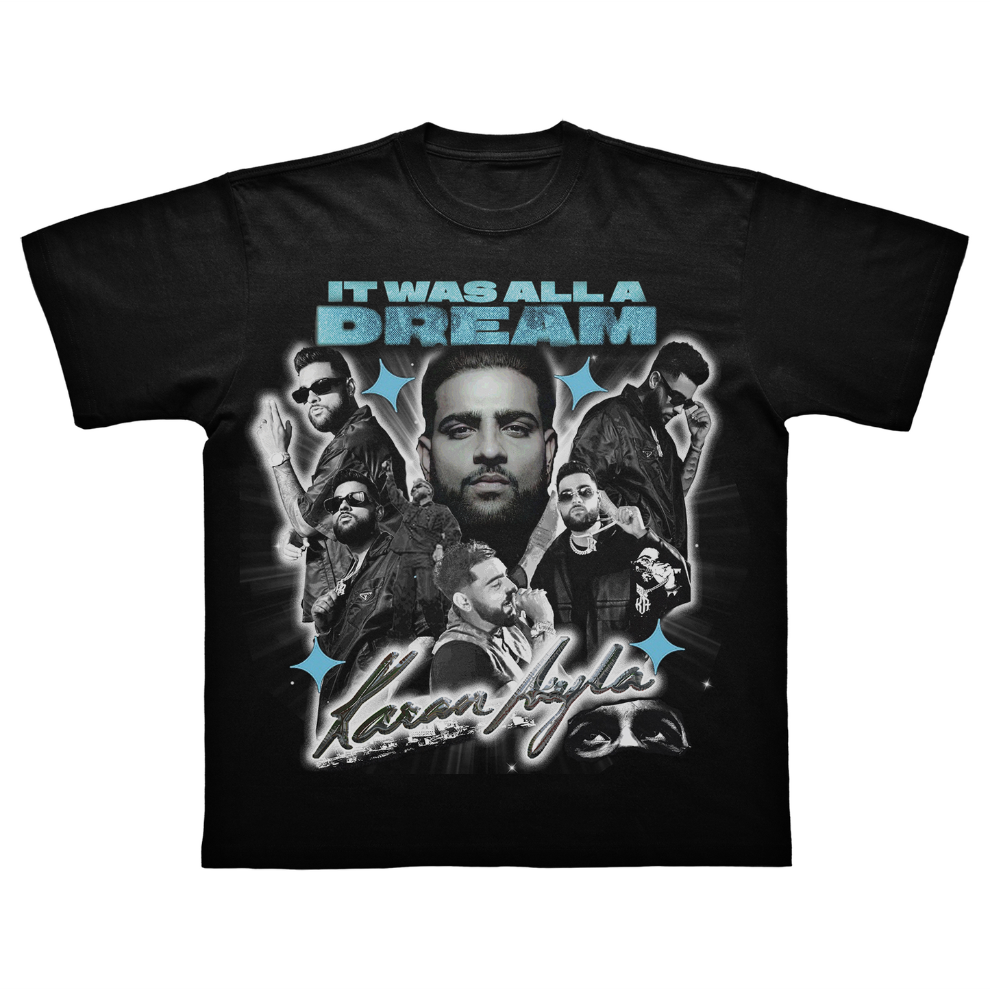 KARAN AUJLA - IT WAS ALL A DREAM TOUR "MANIFEST TEE" BLACK TEE - FAN MERCH